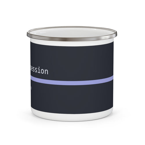 "Current session" Enamel Camping Mug